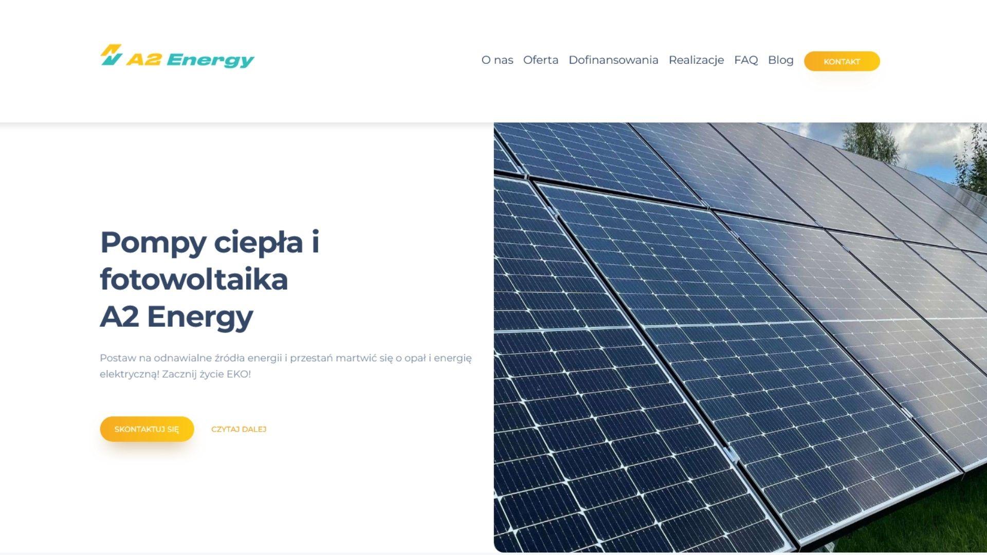 Przebudowa i przyśpieszenie strony A2 Energy – dedykowany motyw
