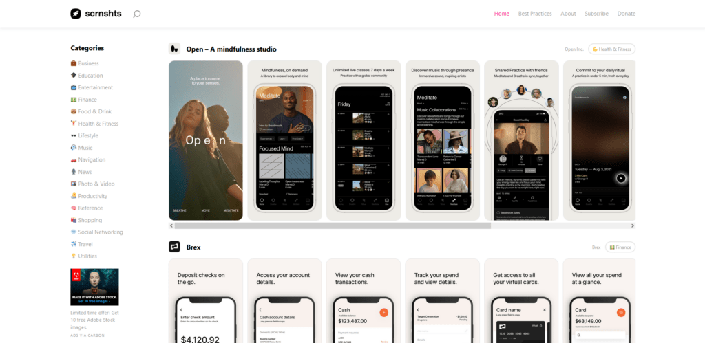 inspiracje wyglądu aplikacji mobilnych - scrnshts.com