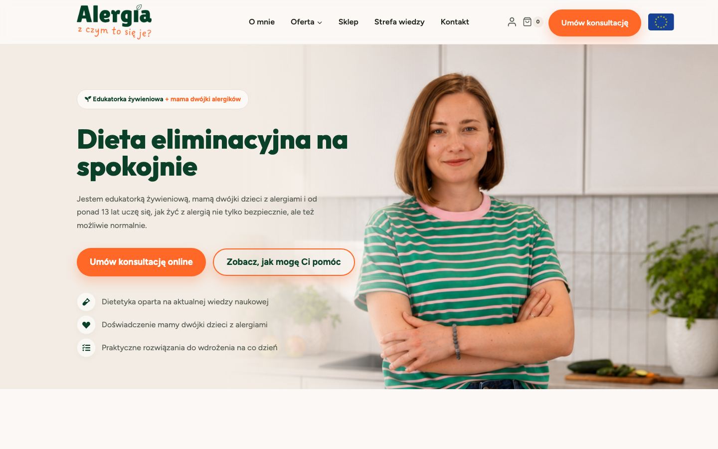 Podgląd strony Ale z czym to się je